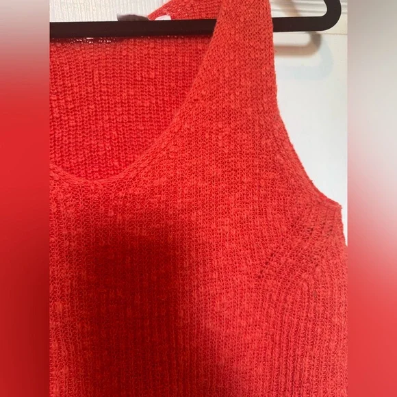 GAP Deep Red orange Ribbed Tank Top - Picture 6 of 7